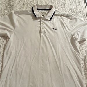 Vans White Polo Shirt with Navy Trim
